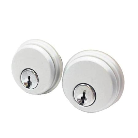 Kenaurd Kenaurd:ZINC Mortise Cylinder (KA2) - 1" - Aluminum Silver, PK 2 SMC01-AL-SC1